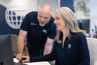 NF employee helping out another NF employee